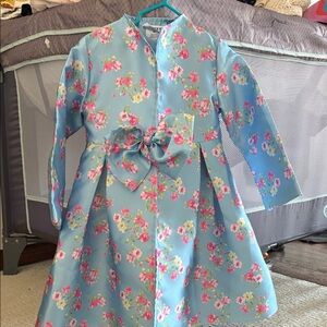 Blueberi Boulevard Floral dress with matching sprinf coat